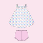 Patchwork Pre~Order Tie Shoulder Diaper Set