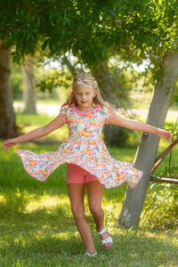 Pumpkin Petals Twirl Dress