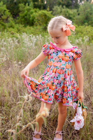 Pumpkin Petals Twirl Dress
