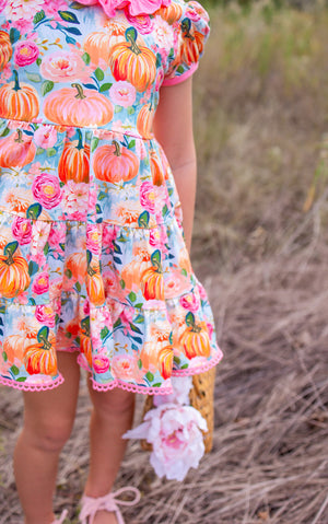 Pumpkin Petals Twirl Dress