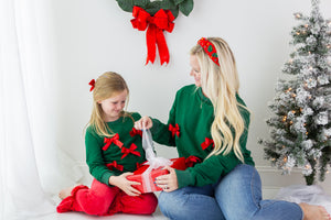 Girls Holiday Bow Sweatshirt *In Stock*