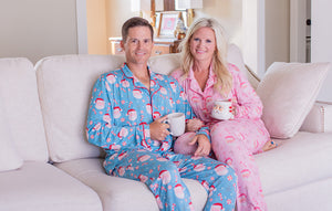 Adult Women's Santa Button Down Lounge