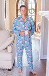 Adult Men's Santa Button Down Lounge *In Stock*