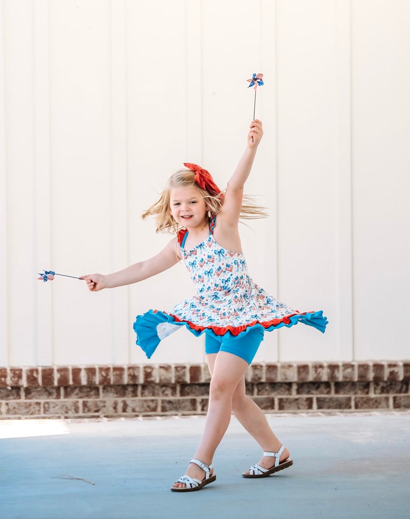 Red White & Bows! Playset with Shorts or Bloomers