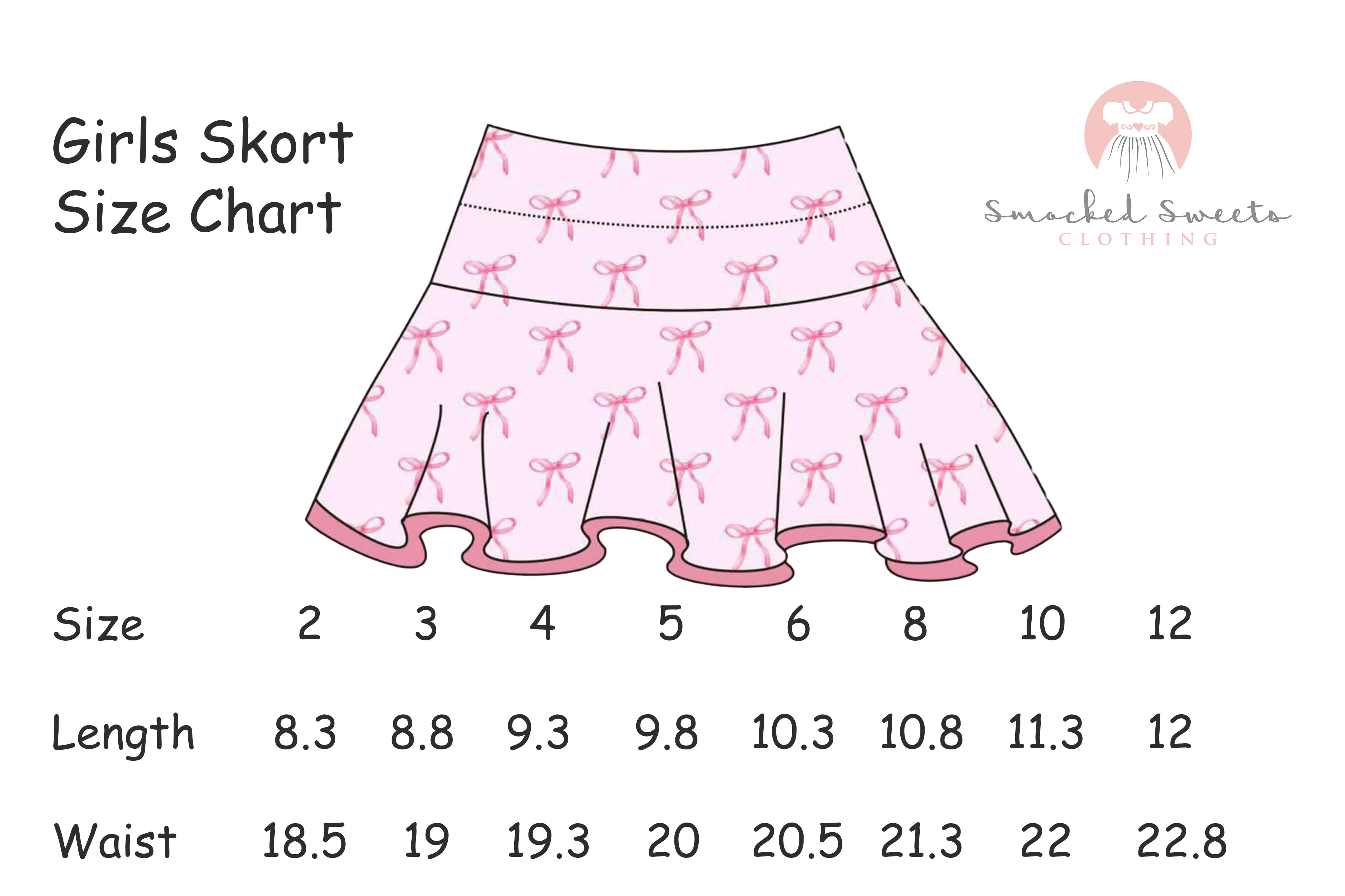 “Bitty Bows” Girls Skort