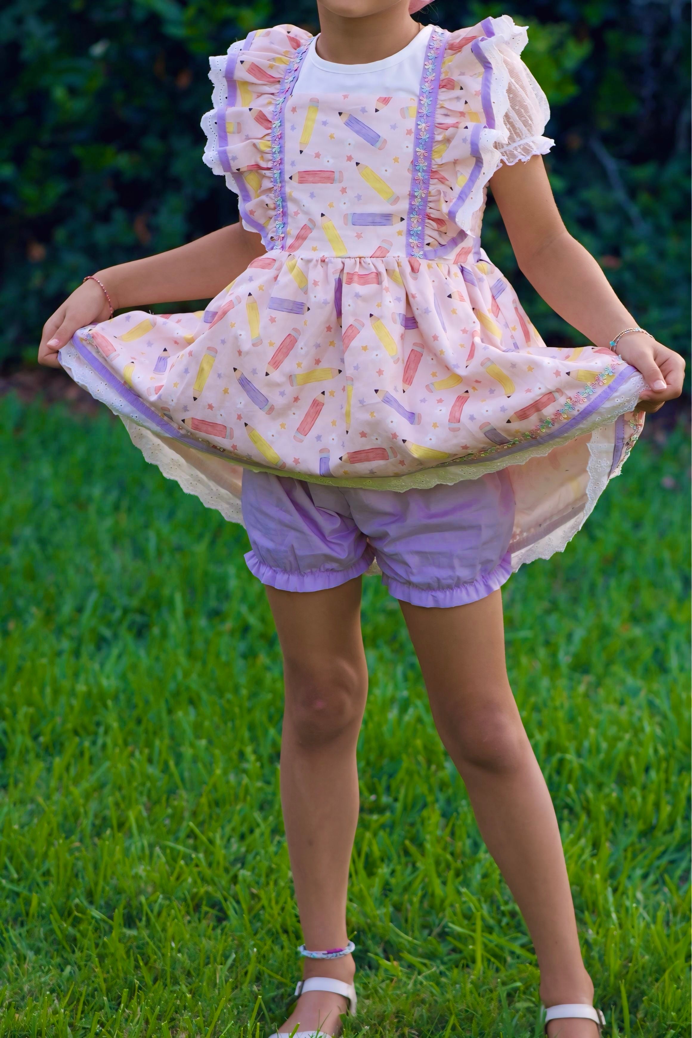“Pencil Me In” Dress with Shorts or Bloomers