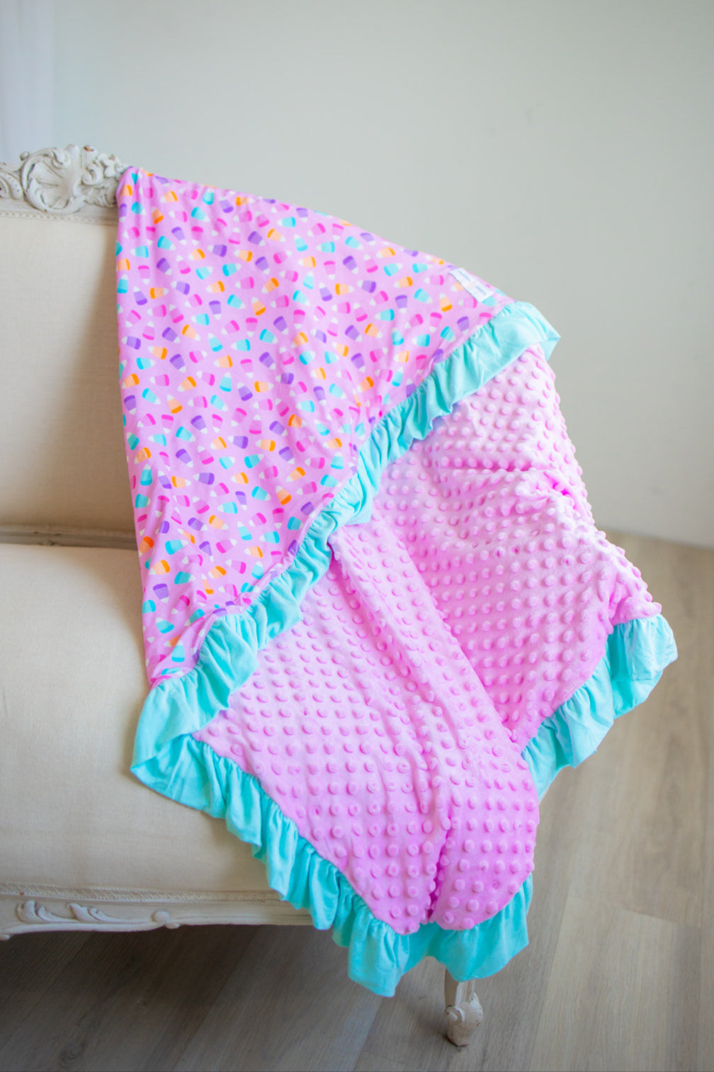 Bamboo & Minky Candy Corn Blanket