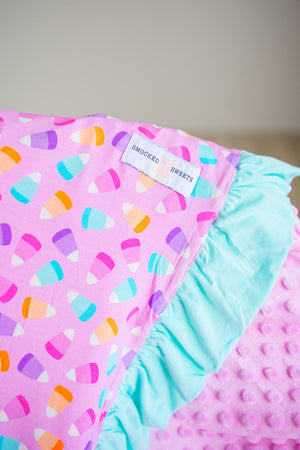 Bamboo & Minky Candy Corn Blanket