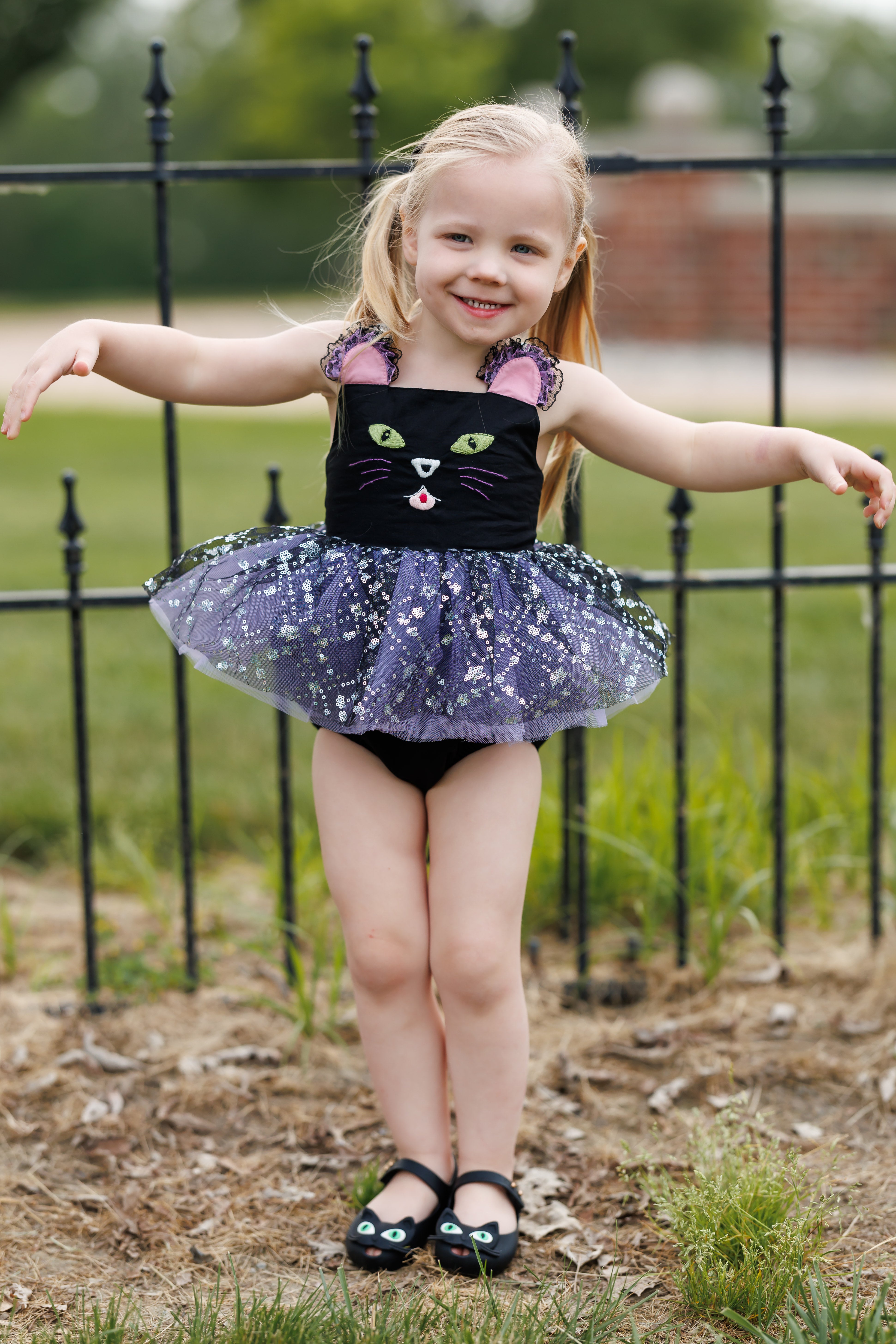 Midnight Mischief Cat Romper *Limited Pre-Order Ships Late July*