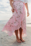 Adult Blush Floral Vine Wrap Skirt