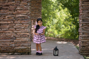 Pink Batty About Bows Smocked Bloomer Set