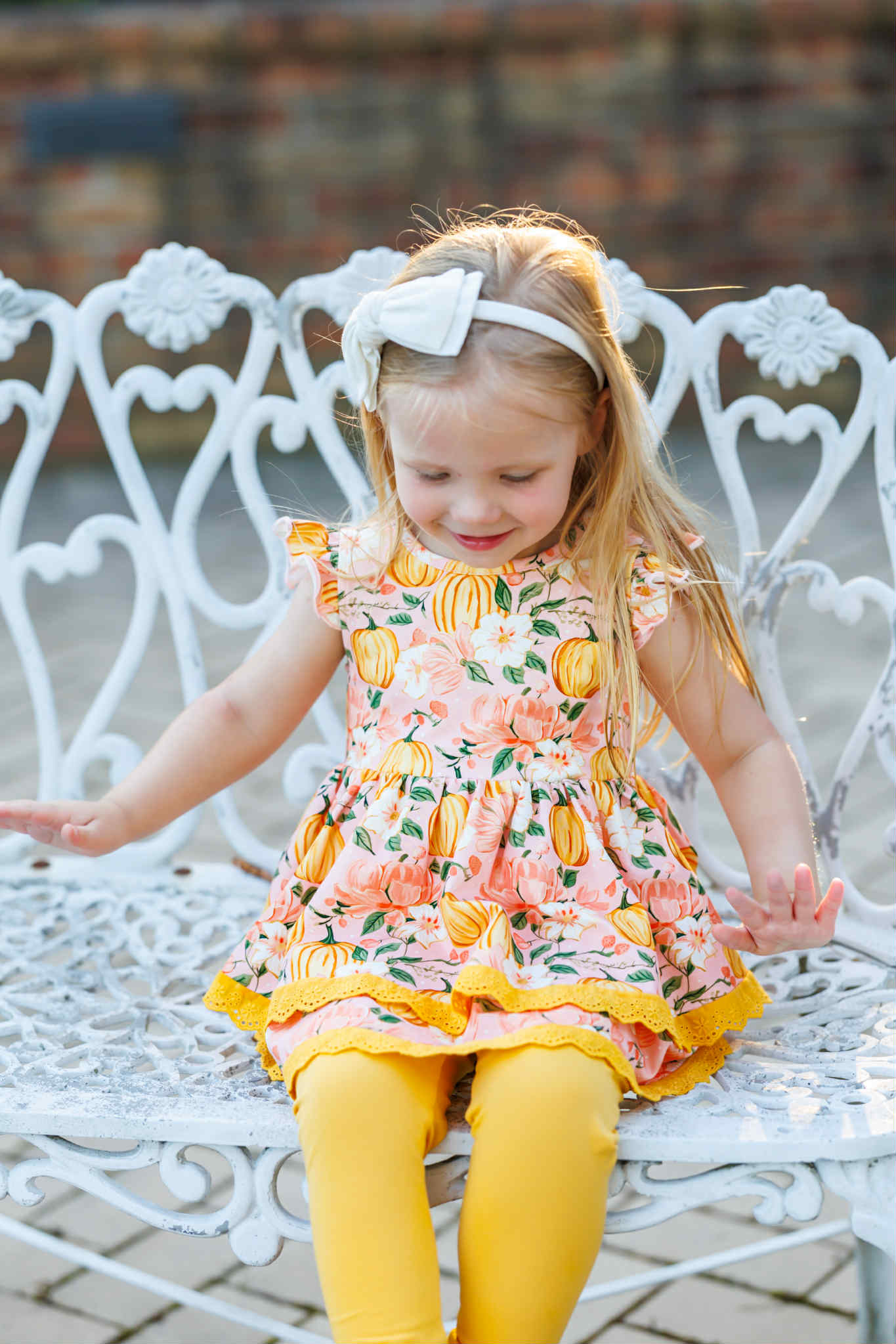 Pumpkin Patch Petals Legging Set
