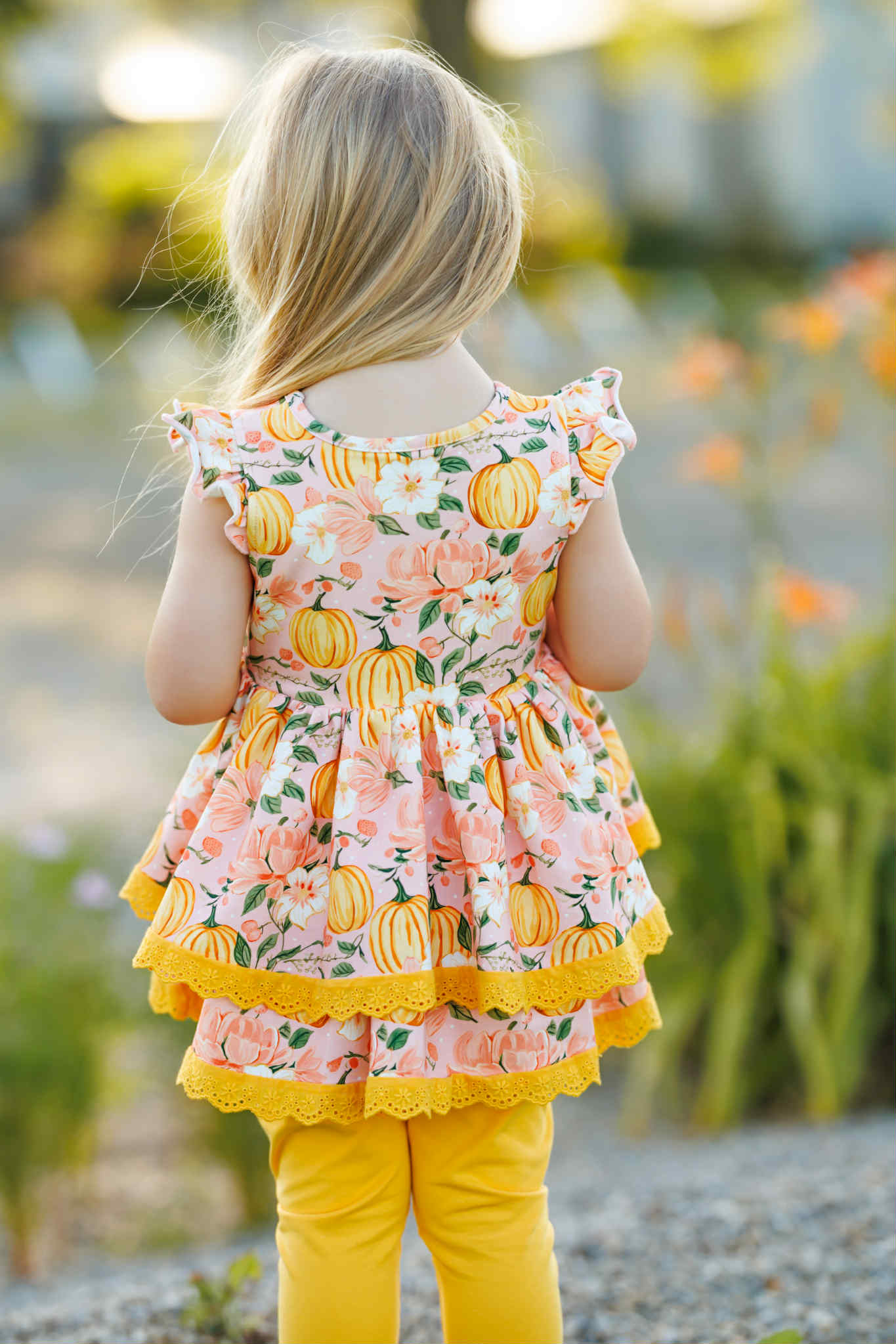 Pumpkin Patch Petals Legging Set