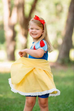 White as Snow Princess Dress & Bloomers