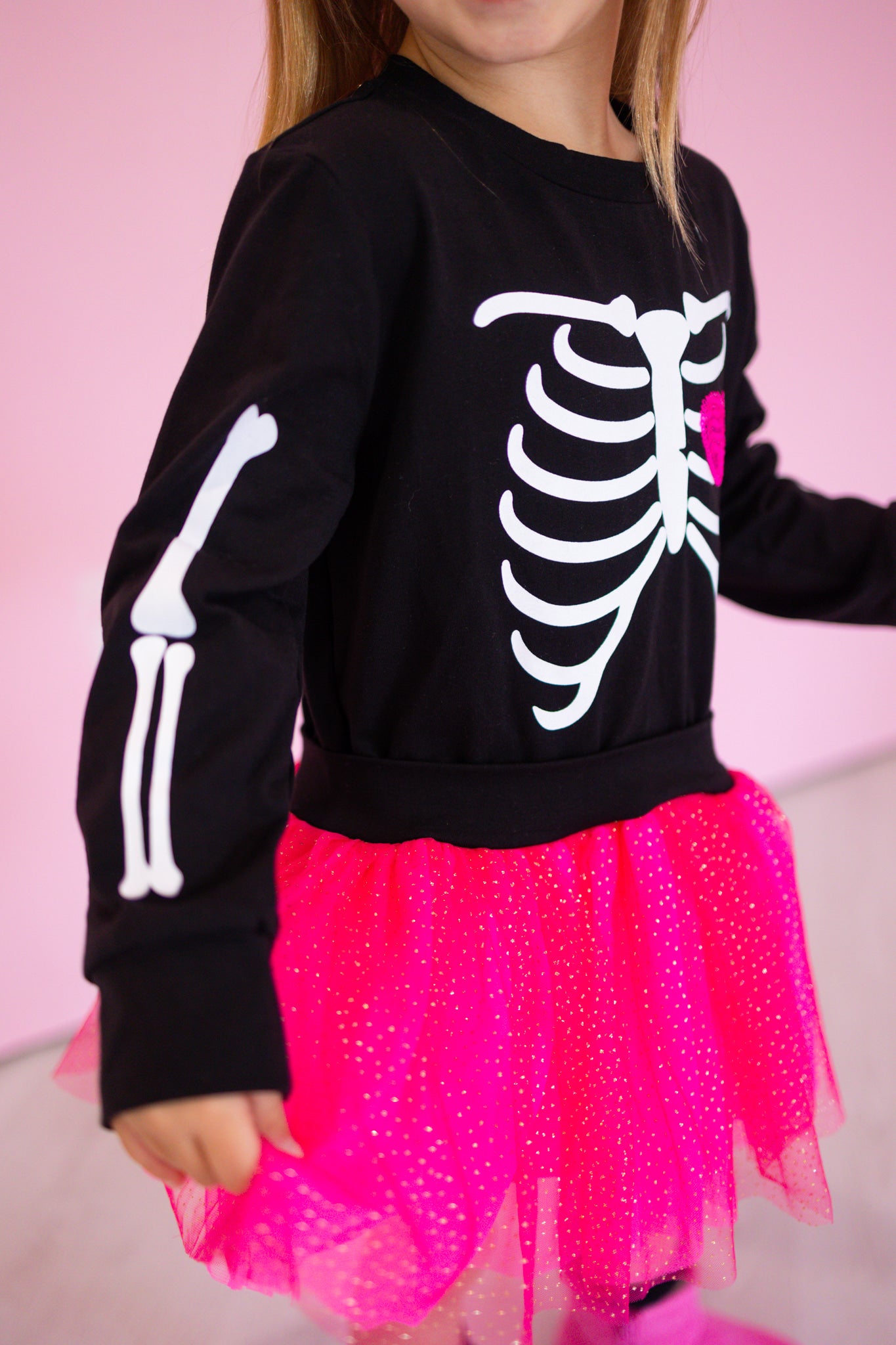 Glam Bones 💖 Sequin Sparkle Skeleton Tulle Dress
