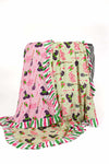 Pink Goes Good with Green Blanket *Personal Throw Size*