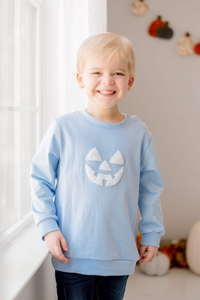 Blue French Knot Jack-O-Lantern Sweatshirt