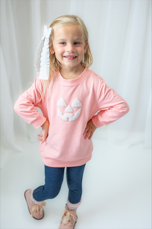 Pink French Knot Jack-O-Lantern Sweatshirt